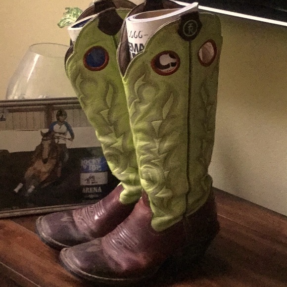 Tony Lama Shoes - Tony lama buckaroo cowboy rodeo cowgirl festival boots tall ranch horse riding